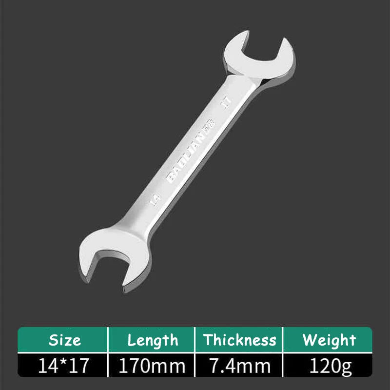 Thin Double Open End Spanner Repair Wrench Chrome Vanadium Steel Metric 6mm-36mm