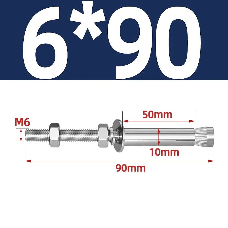 M6-M20 Stainless Steel Concrete Expansion Anchor Bolts – Extra Long