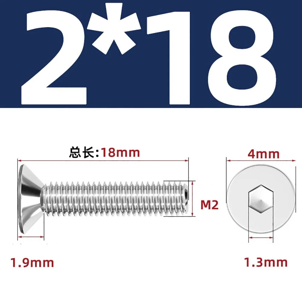 A4 Stainless Steel Countersunk Hex Socket Screws – Marine Grade, M2 to M16 (DIN 7991)