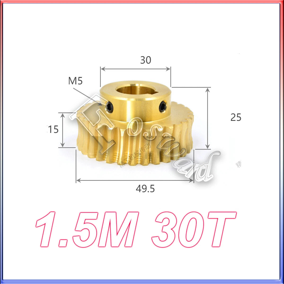 Worm Gear Set 0.5/0.8/1/1.5 Mod Rod Shaft Gear Wheel Reduce Transmission Part
