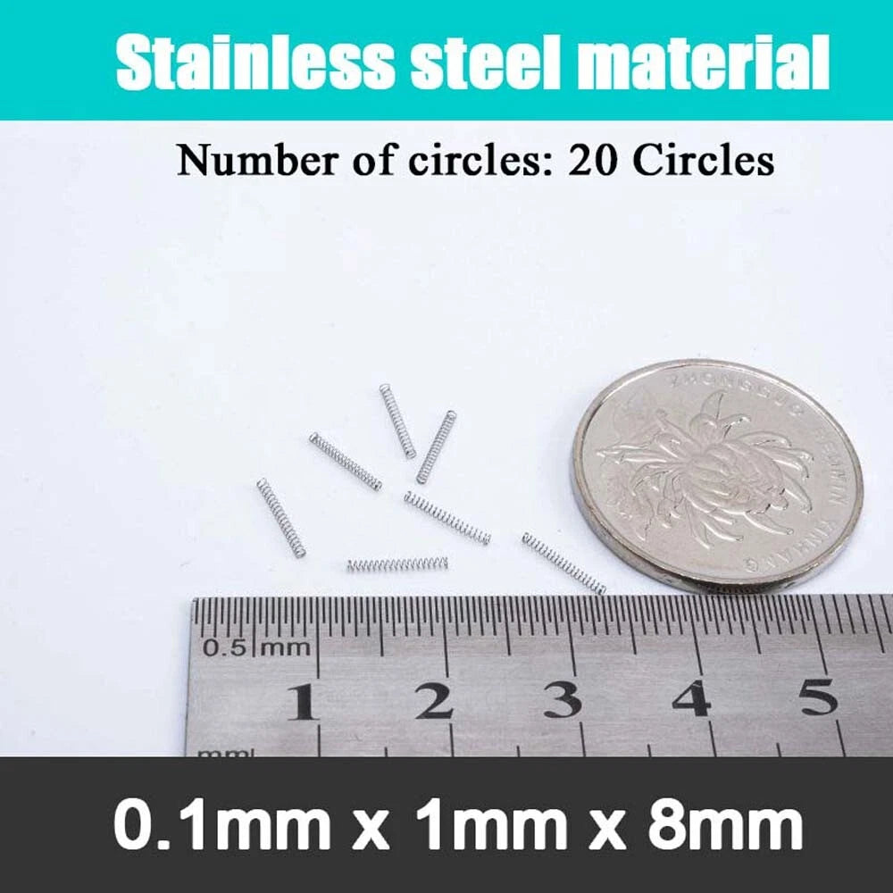 Stainless Steel Compression Springs Steel wire 0.1 mm small coil spring 5-20mm