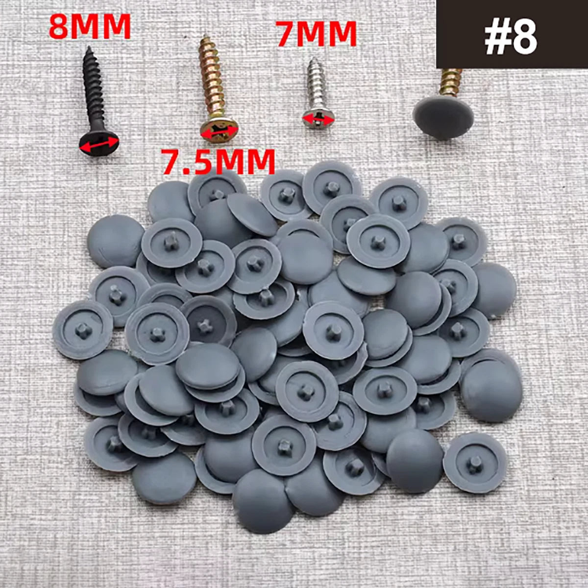 Plastic Screw Cover Caps – Snap‑On for 7‑8mm Phillips Flat Head Screws (19 Colors, Decorative)