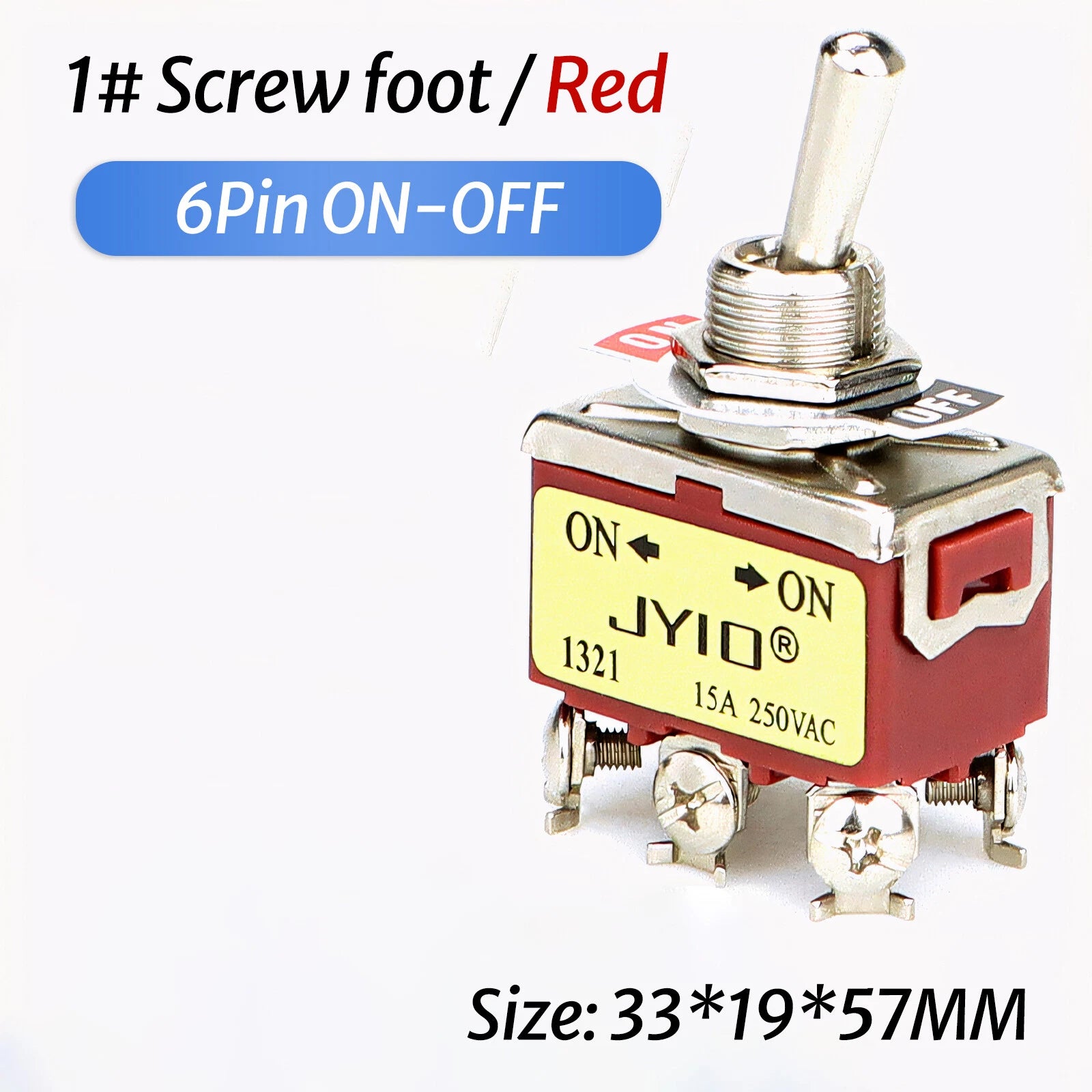 Waterproof Heavy Duty Toggle Switch ON-OFF / ON-OFF-ON | 2–6 Pin | 15A 250V