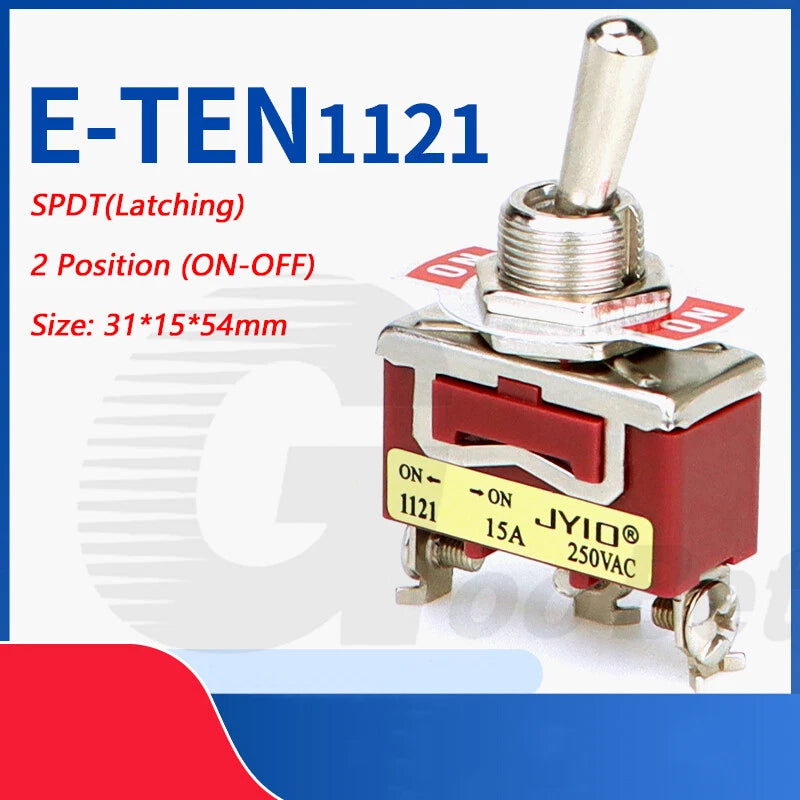 Toggle Switch SPST SPDT DPST DPDT 250V AC 15A — E-TEN & BEM Series with Waterproof Cover