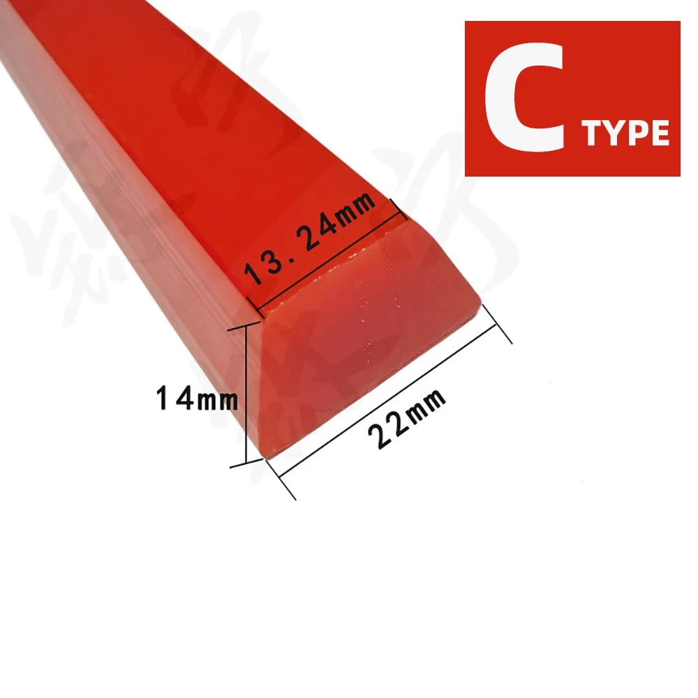 Solid PU V-Belt — Polyurethane Conveyor Drive Belt, Red Smooth, Y/M/Z/A/B/C/D Type