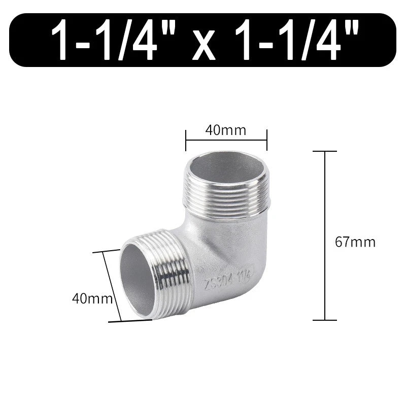 Stainless Steel Reducing Bush BSPT 1/8" to 2" — Male/Female Thread Pipe Fitting A2