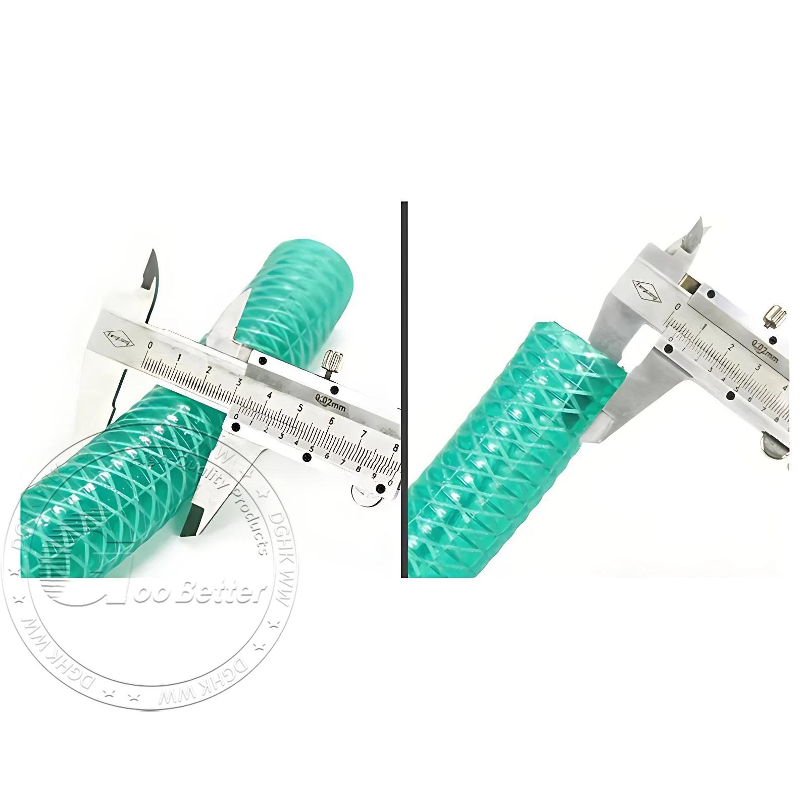 Braided Wire Reinforced Flexible PVC Hose Pipe — Water & Fuel Transfer, Green