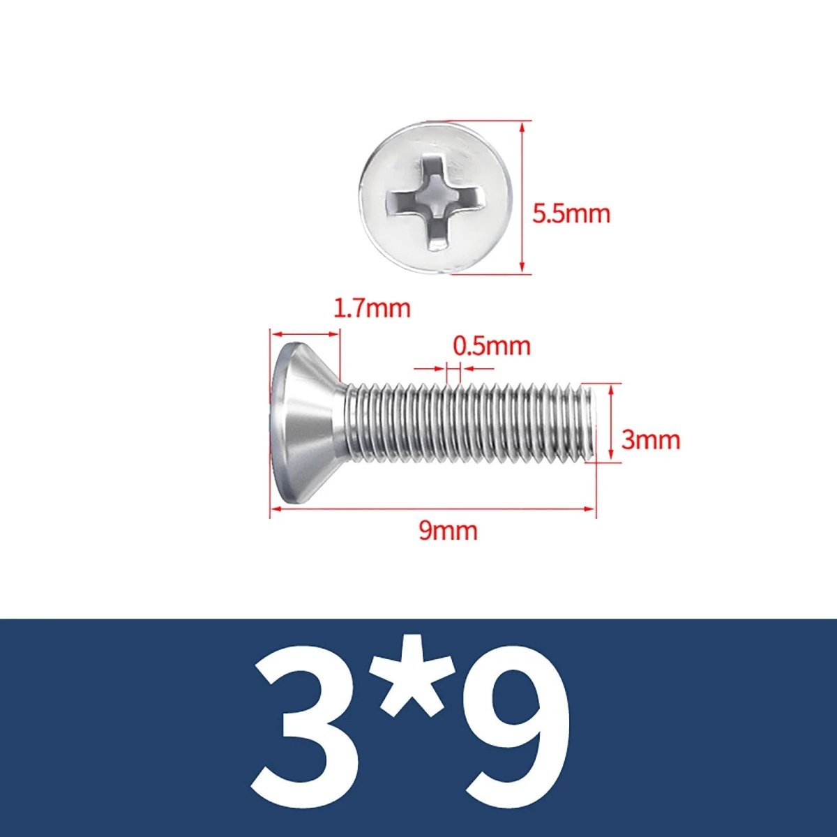 M3–M10 Phillips Countersunk Machine Screws – A2 Stainless Steel, Flat Head, Fully Threaded (3–100mm Overall Length) - HomeDIYer