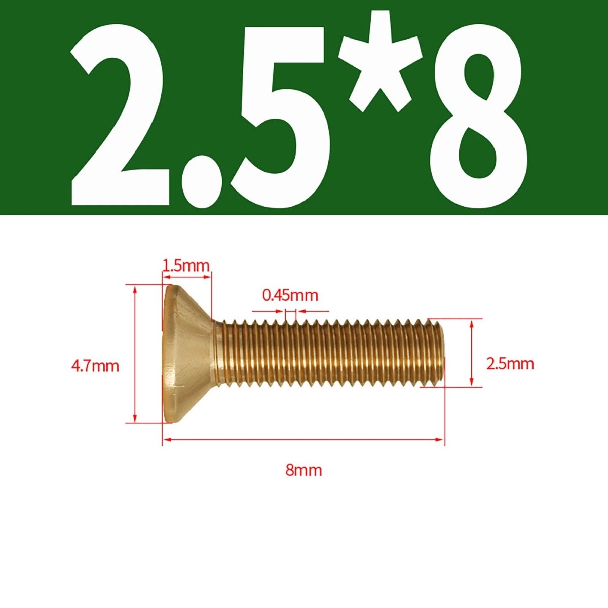 Brass Pozi Countersunk Machine Screws DIN 965 M2 - M8 Flat Head - HomeDIYer