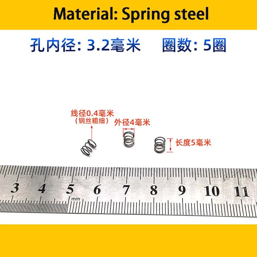Spring Steel Small Compression Spring 0.2/0.3/0.4mm Wire Diameter 3-50mm Length