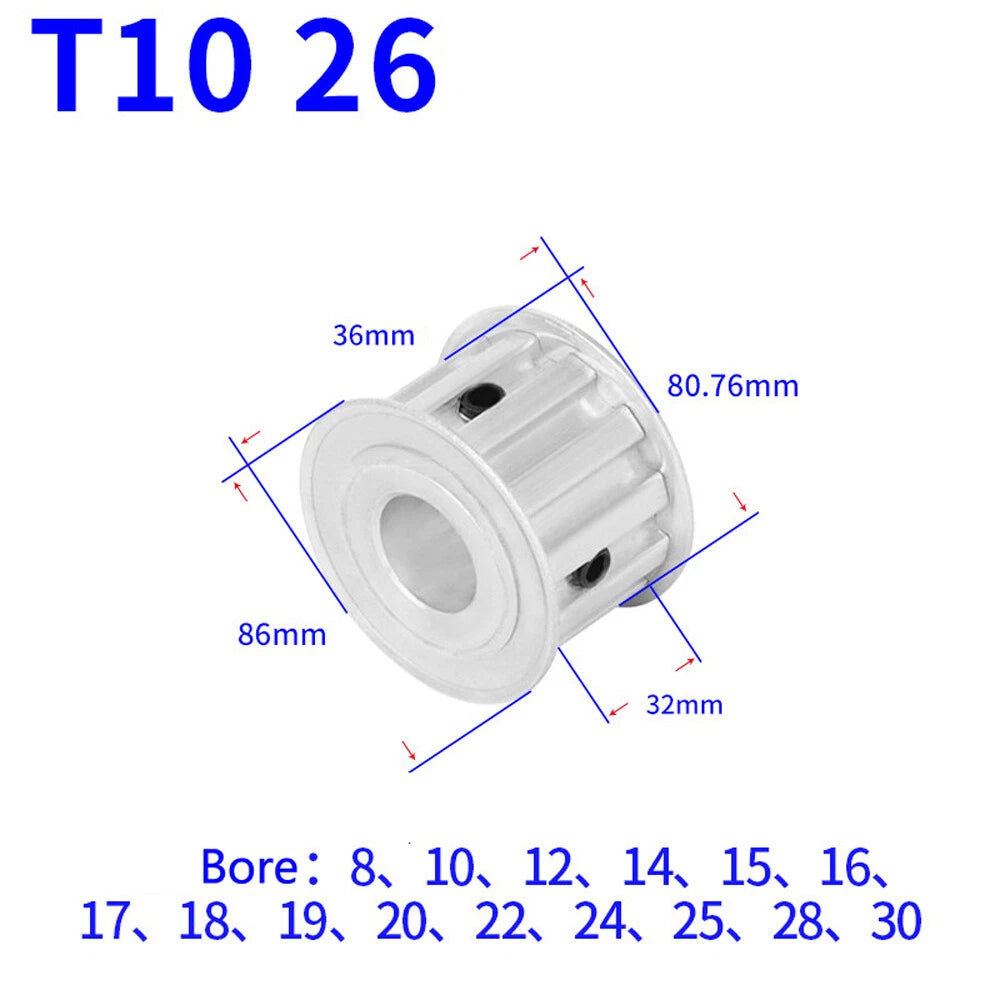 T10 12-40T Timing Belt Pulley CNC Drive Pitch 10mm AF-type With Keyway Wide 32mm