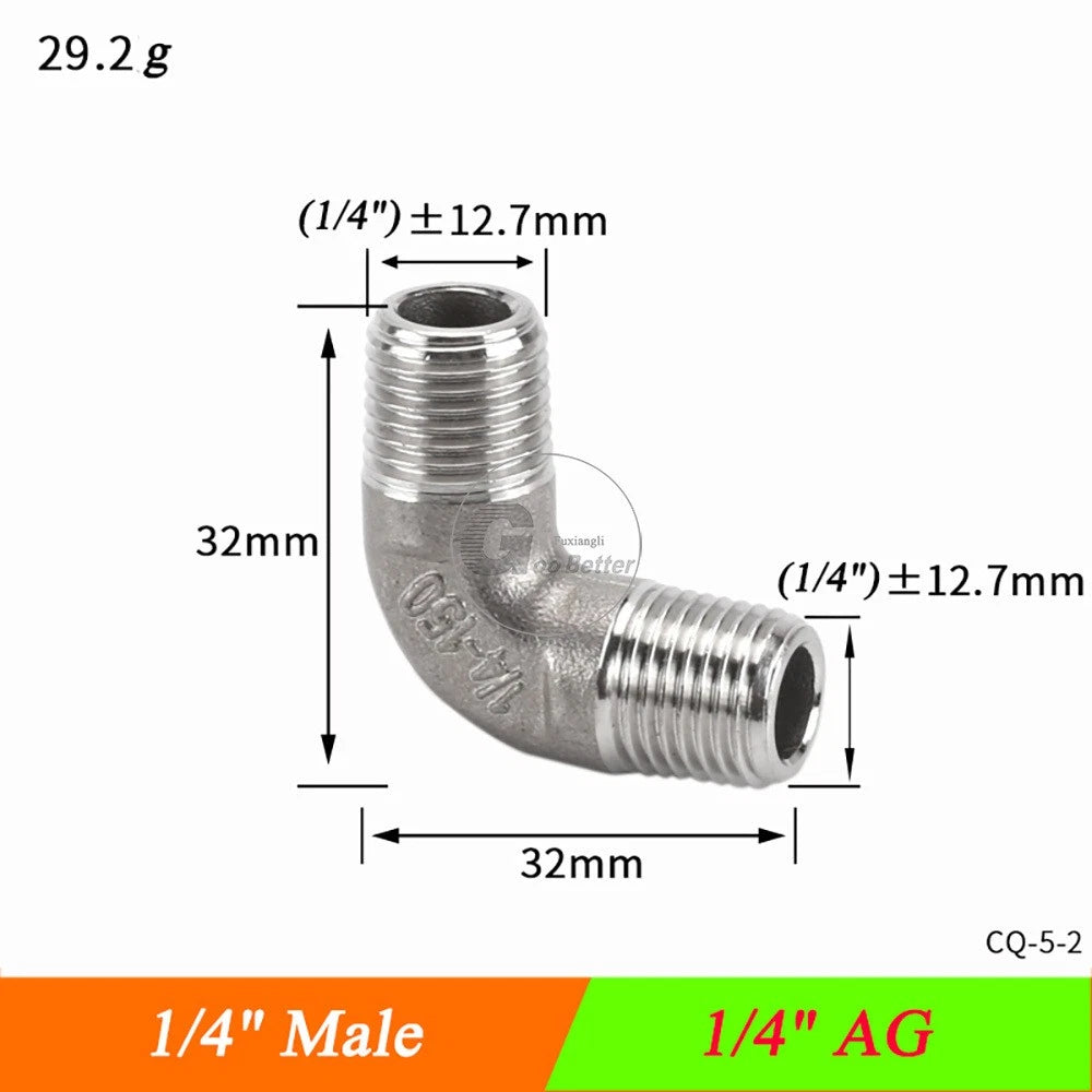 A2 Stainless Steel BSP Reducer Elbow Pipe Fittings | 1/8" to 4" Male Female