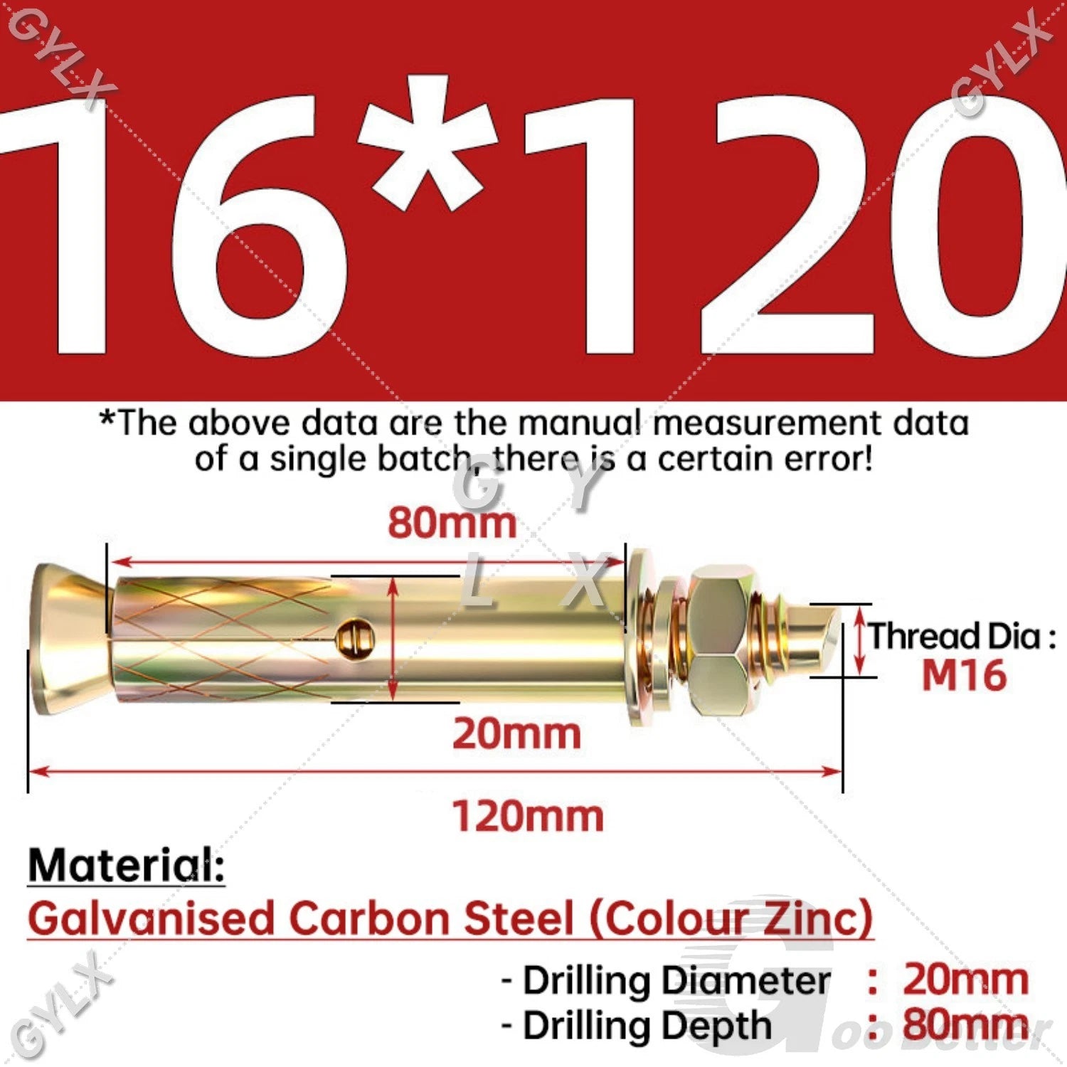 Concrete Expansion Bolts Wall Anchor Screws — M6 to M20 | Stainless Steel & Zinc Plated