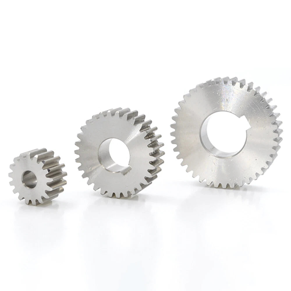1/1.5/2 Mod 12~120 Teeth, Flat Gear Cylindrical Gear, Spur Gears Stainless Steel