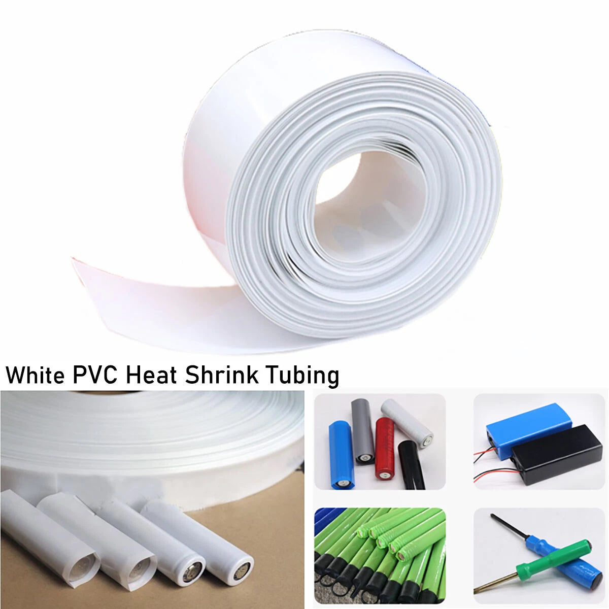 PVC Heat Shrink Tubing 15mm–200mm | RC Battery Pack Wrap | 7 Colors