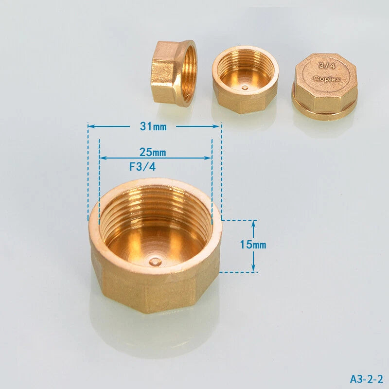 3/4" BSP Brass Pipe Fittings – Straight, Elbow, Tee, Union & Reducer Connectors