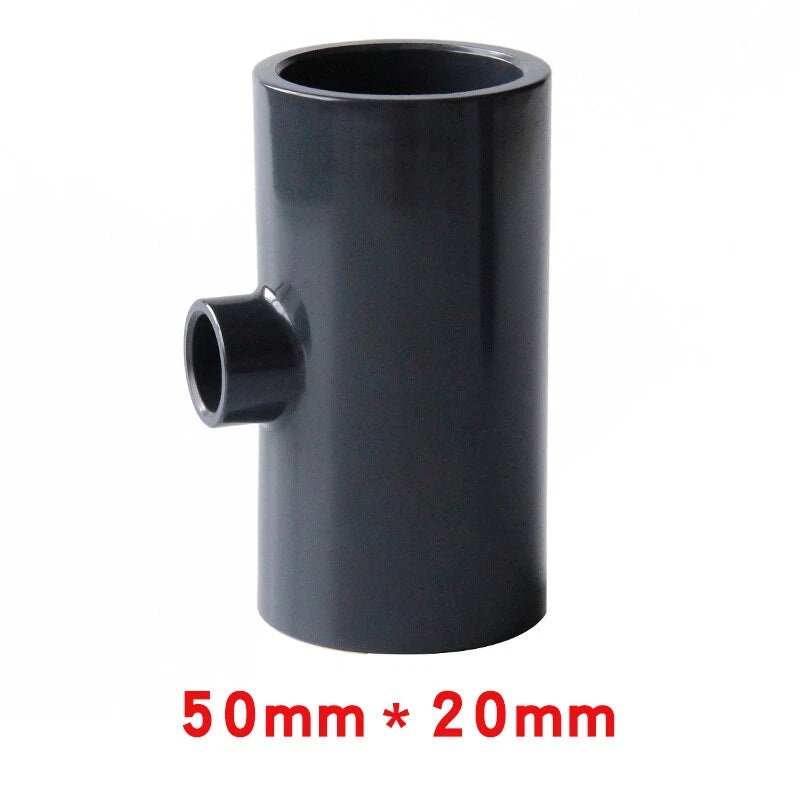 PVC Reducing Tee Pipe & Fittings Solvent Weld Pressure Adapter Connector Black