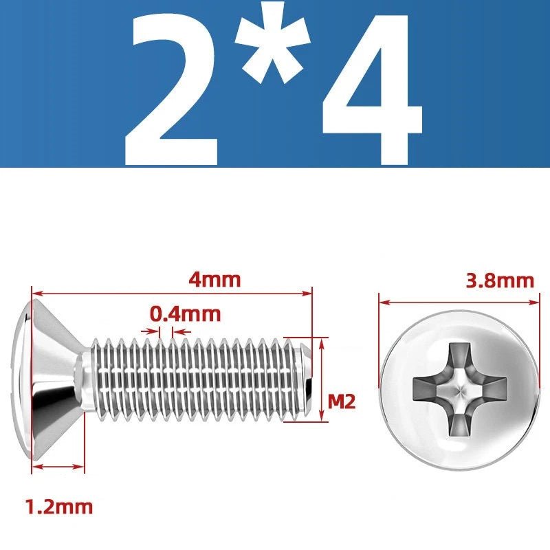 Phillips Oval Head Machine Screws Stainless Steel — M1.6 to M10, All Sizes - HomeDIYer