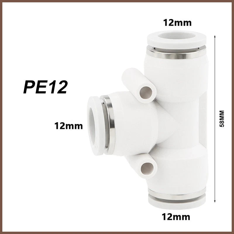 Pneumatic Push Fit Connectors Air Hose Speed Push In Fittings PU PE PY PG PEG