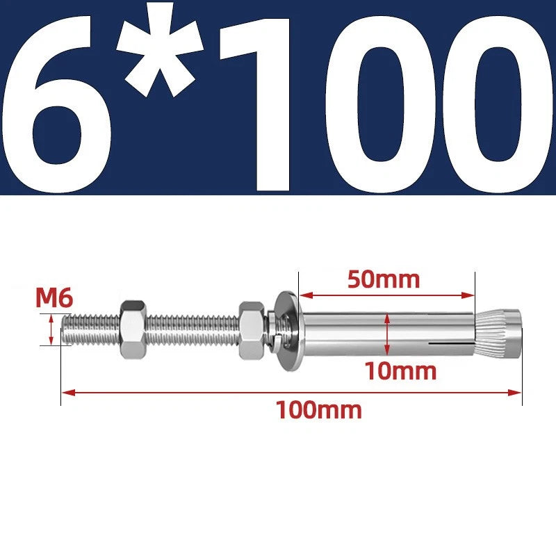 M6-M20 Stainless Steel Concrete Expansion Anchor Bolts – Extra Long