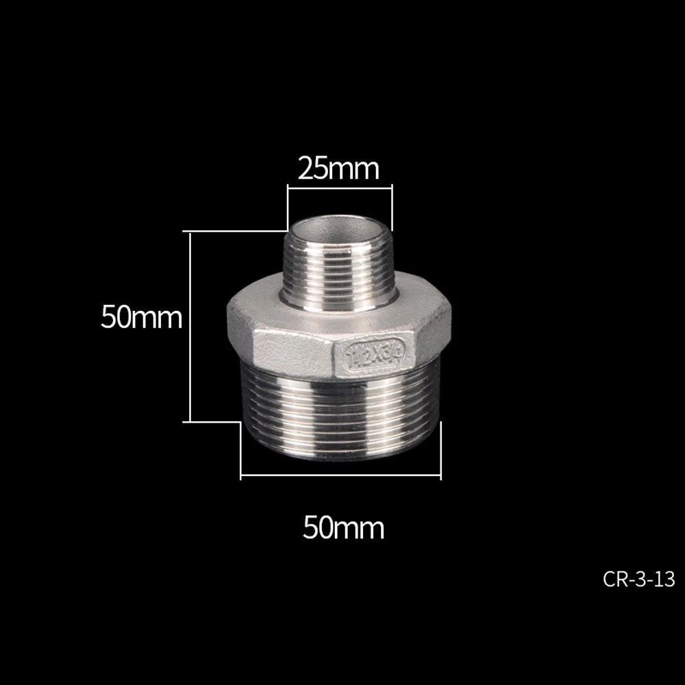 Stainless Steel Threaded Pipe Reducer Nipple — BSP Male to Male Fitting