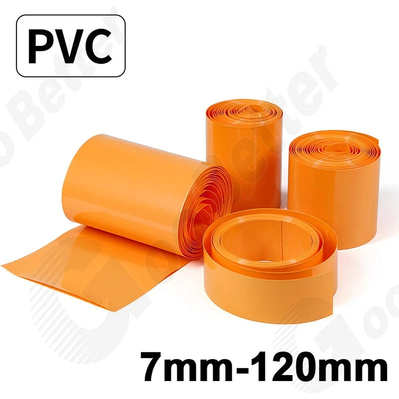 PVC Heat Shrink Tubing 7mm–120mm | Multi-Color Shrinkable Film Insulation Sleeve