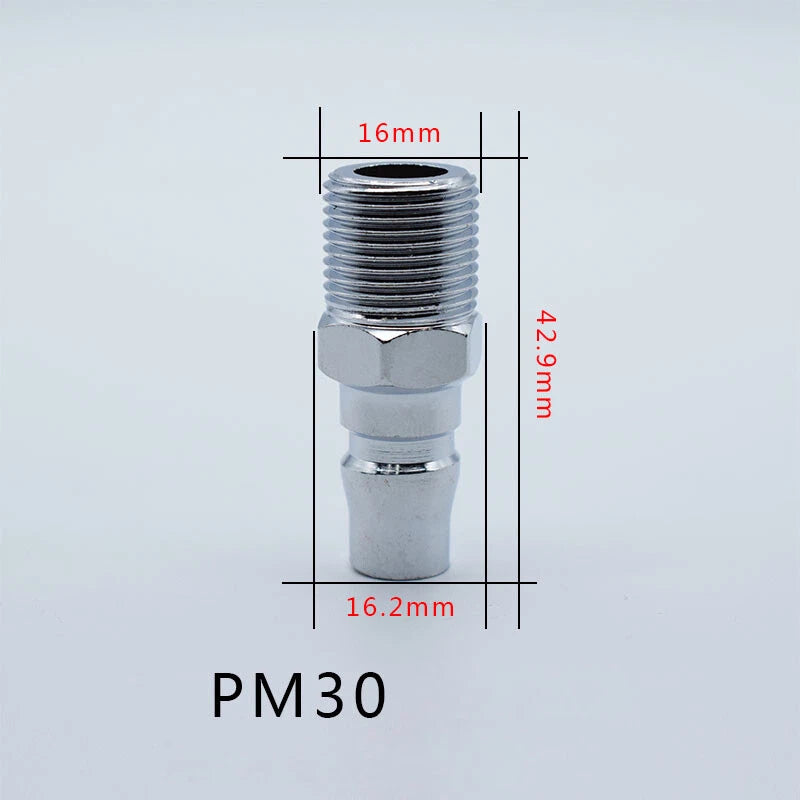 Iron Chrome Plated C-Type Quick Connector Quick Disconnect Air Hose Fitting