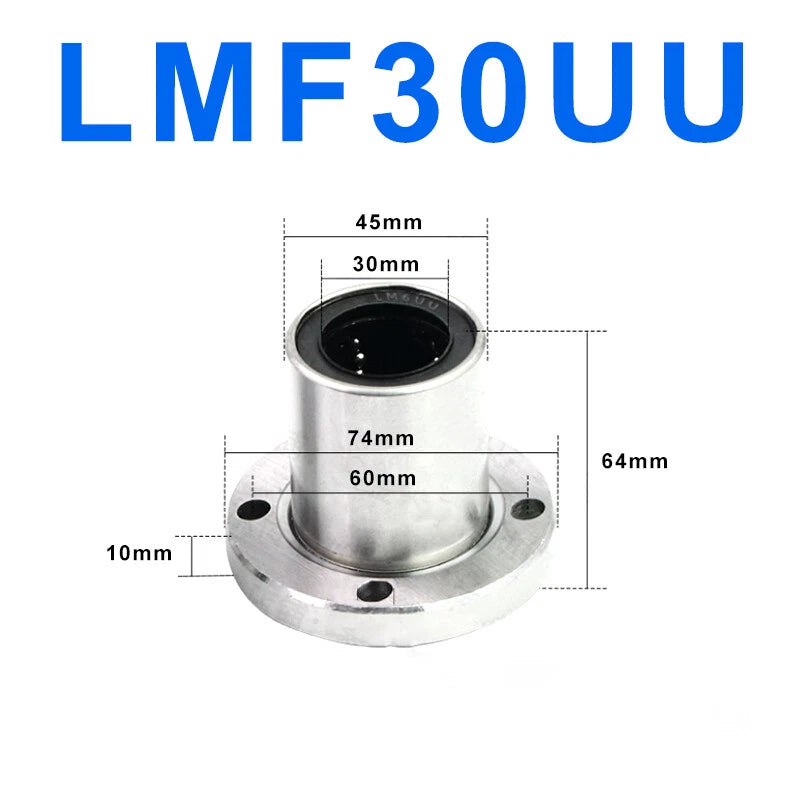 Round Flange Linear Motion Bearings LMF 6UU/8/10/12/13/16/20/25/30/35/40/50/60UU