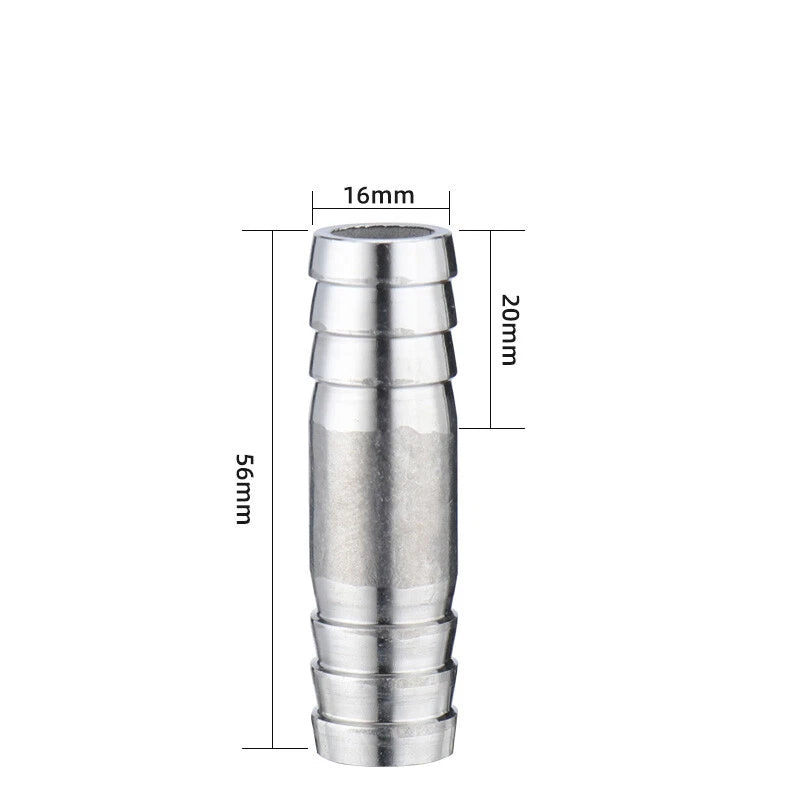 A2 Stainless Steel Straight Hose Joiner Barbed Connector — Sizes 6mm–41mm