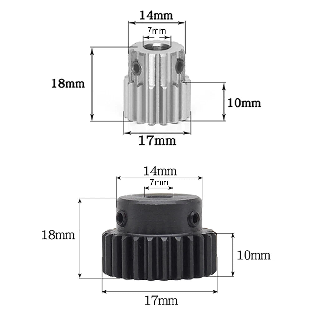 1 Modulus 15 Teeth Spur Gears Transmission Motor Gear Bore 4mm-8mm Pitch 3.14mm