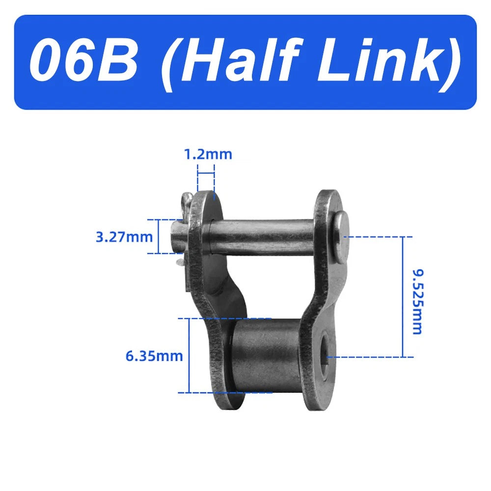Carbon Steel 06B Roller Chain Quality Simplex - 1.524 METRES OR Half/Full LINKS