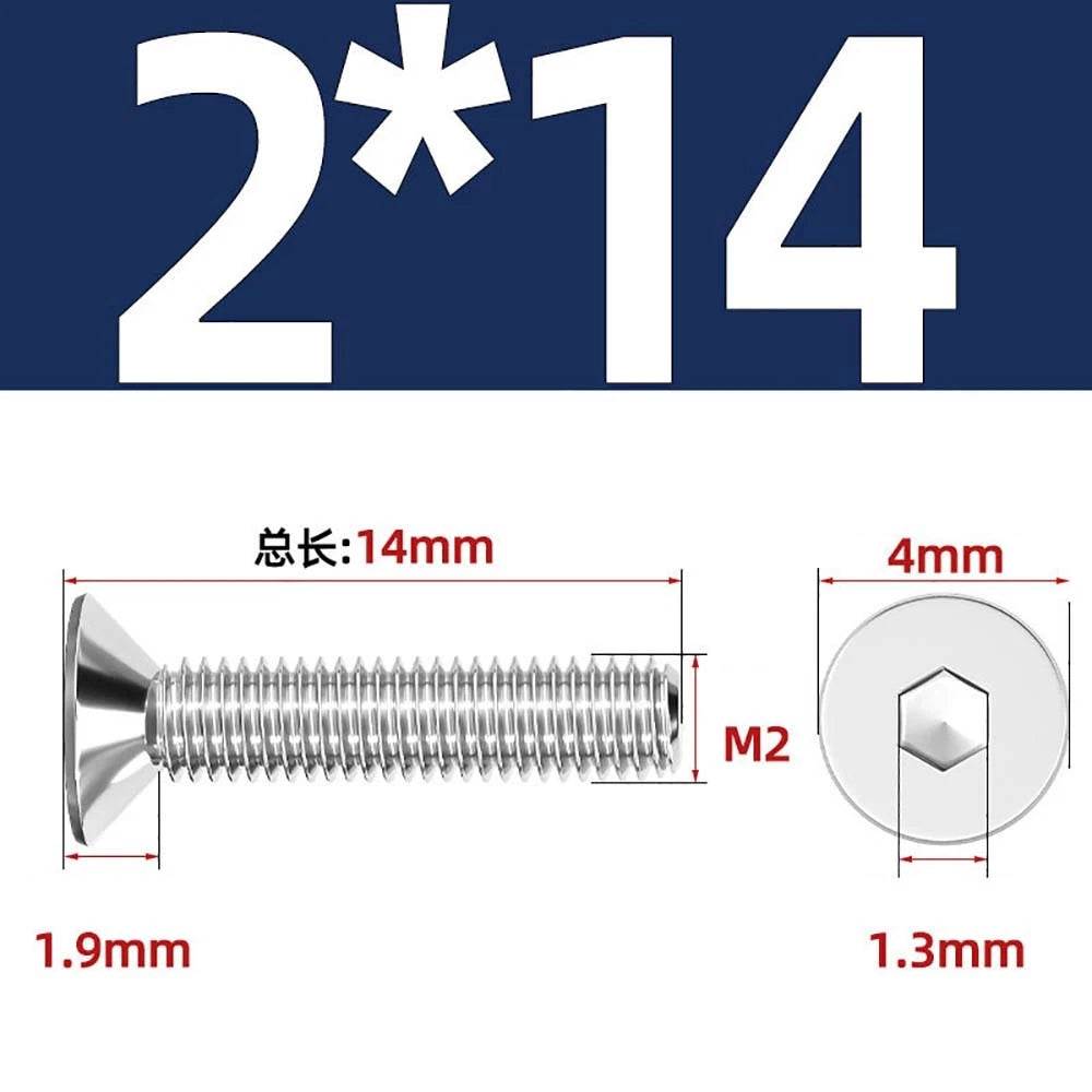Countersunk Hex Socket Screws – A2 Stainless Steel, M2 to M16, DIN 7991, Fully Threaded