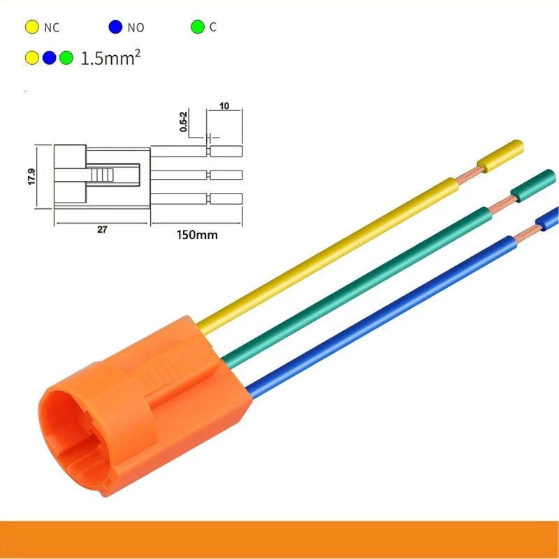 16mm Waterproof Toggle Switch – 2-Position ON/OFF with LED Indicator, 20A 250VAC