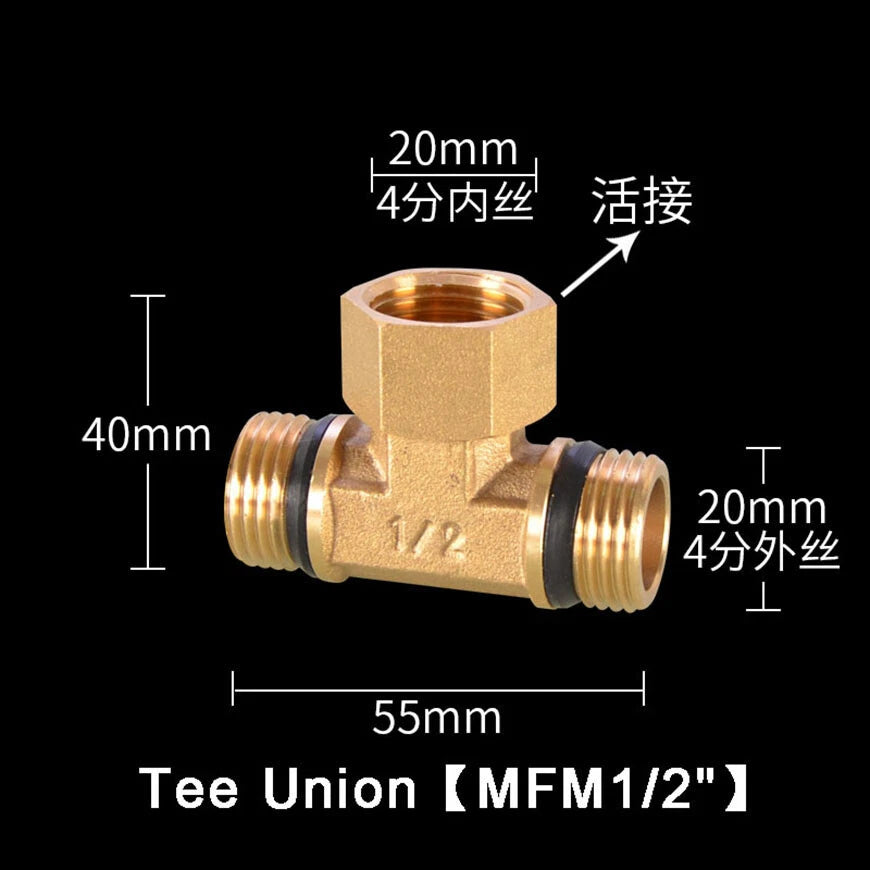 1/2" & 3/4" Brass Pipe Fittings – Straight, Elbow, Tee, Plug & Hex Nipple Connectors with Seal Washer