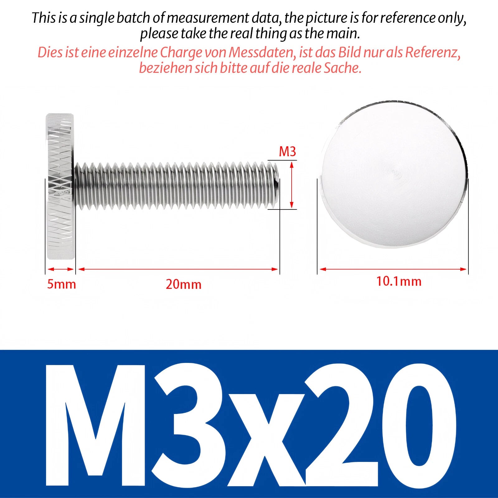Knurled Thumb Screws with Large Flat Head — A2 Stainless Steel & Galvanized, M3 to M10
