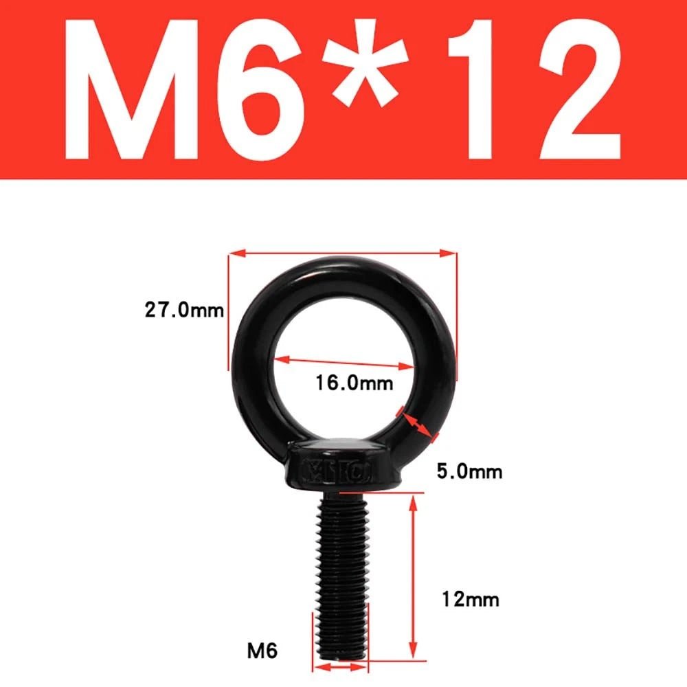 A2 304 Stainless Steel Lifting Eye Bolt — Metric M3 to M20, Rigging & Lifting Screw Eye - HomeDIYer