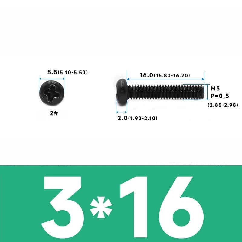 Phillips Pan Head Machine Screws – Carbon Steel M1 to M4, Multiple Lengths & Finishes - HomeDIYer