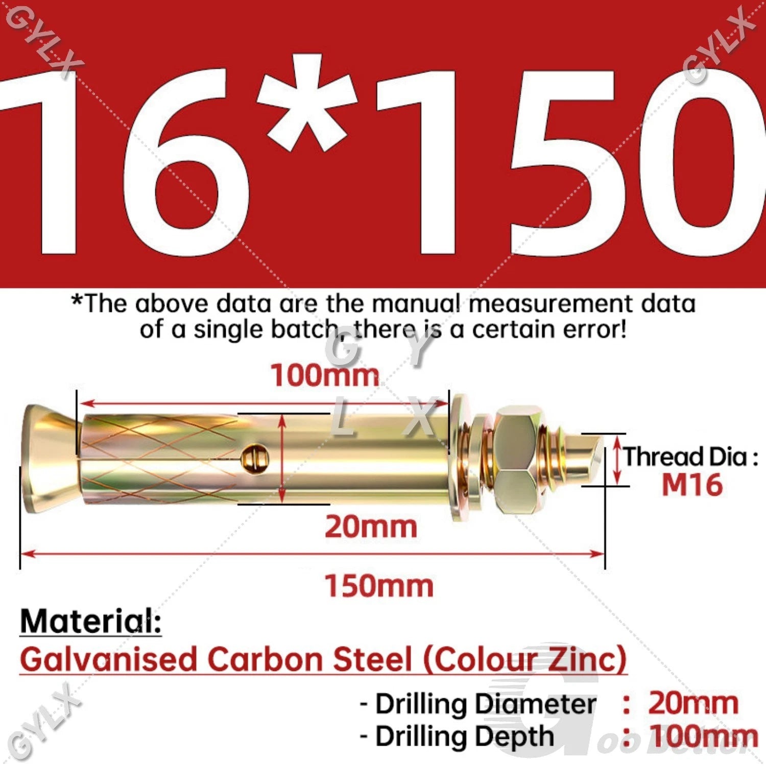 Concrete Expansion Bolts Wall Anchor Screws — M6 to M20 | Stainless Steel & Zinc Plated
