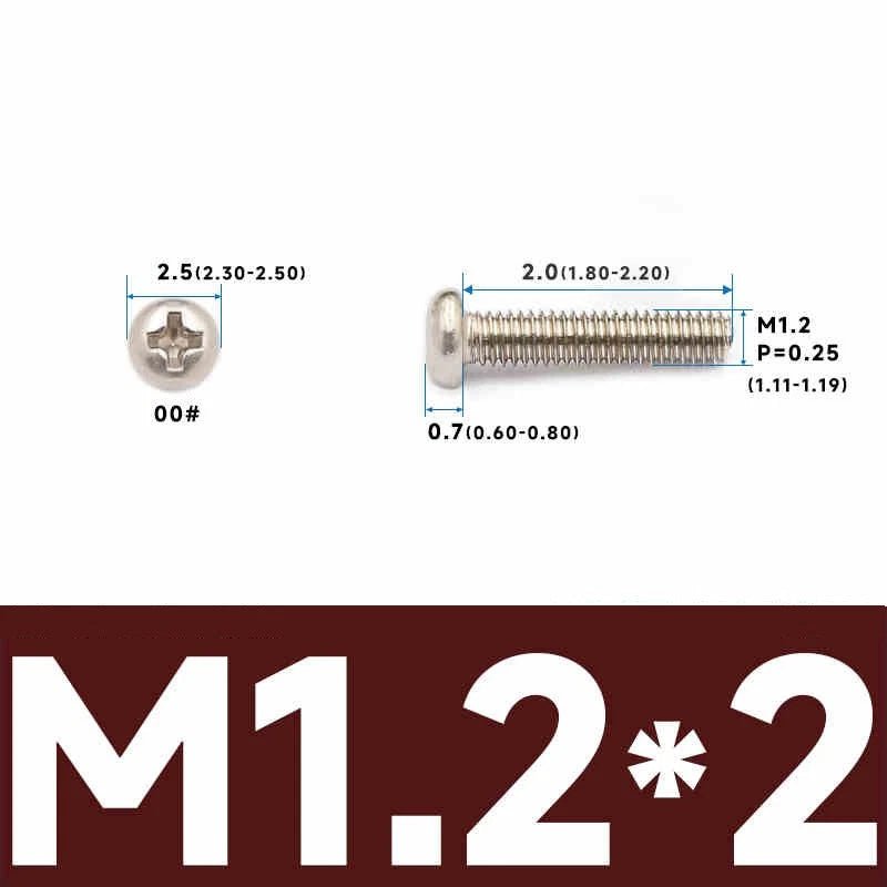 Phillips Pan Head Machine Screws – Carbon Steel M1 to M4, Multiple Lengths & Finishes - HomeDIYer