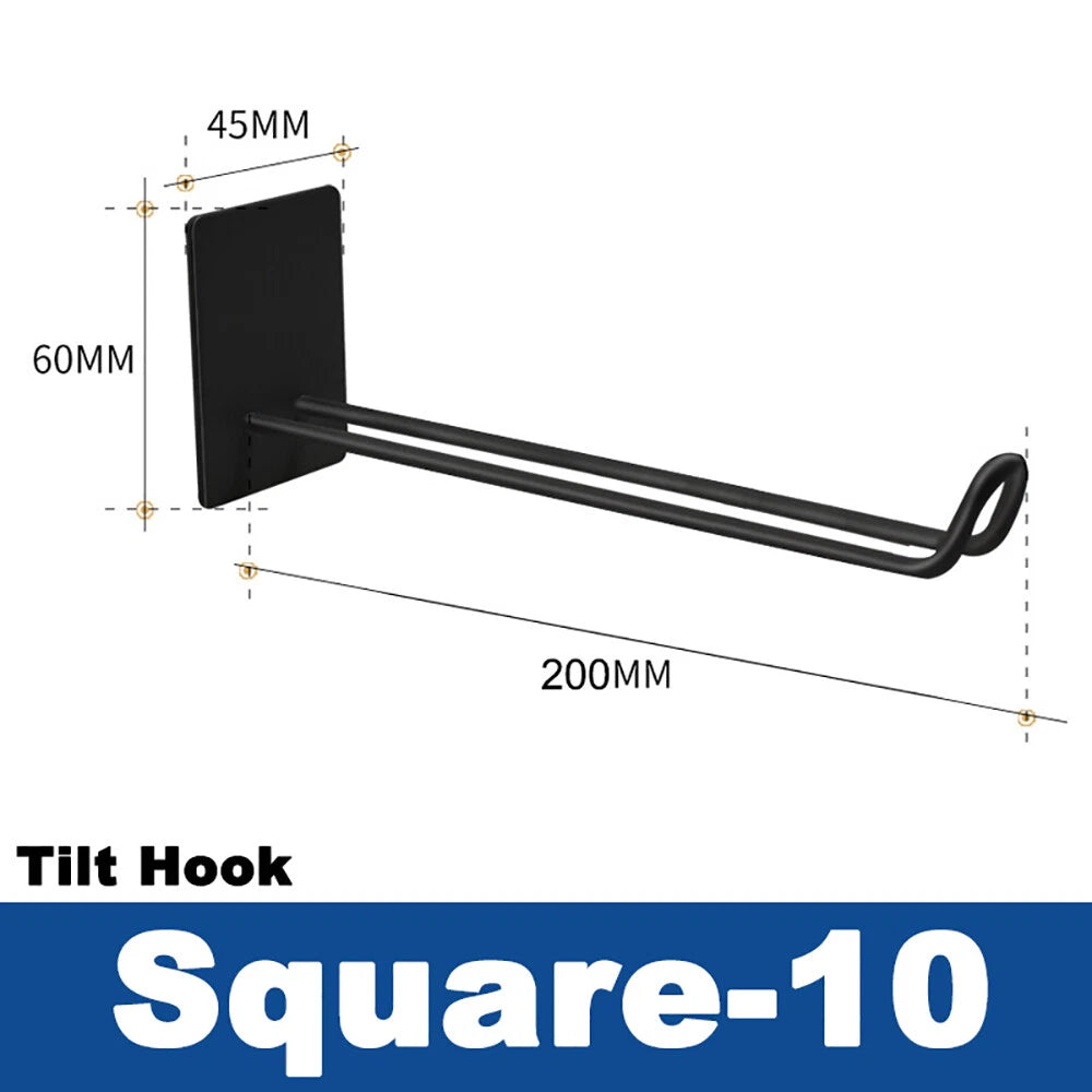 Stainless Steel Black Sticky Hooks Wall Mounted Self Adhesive Hook Round/Square