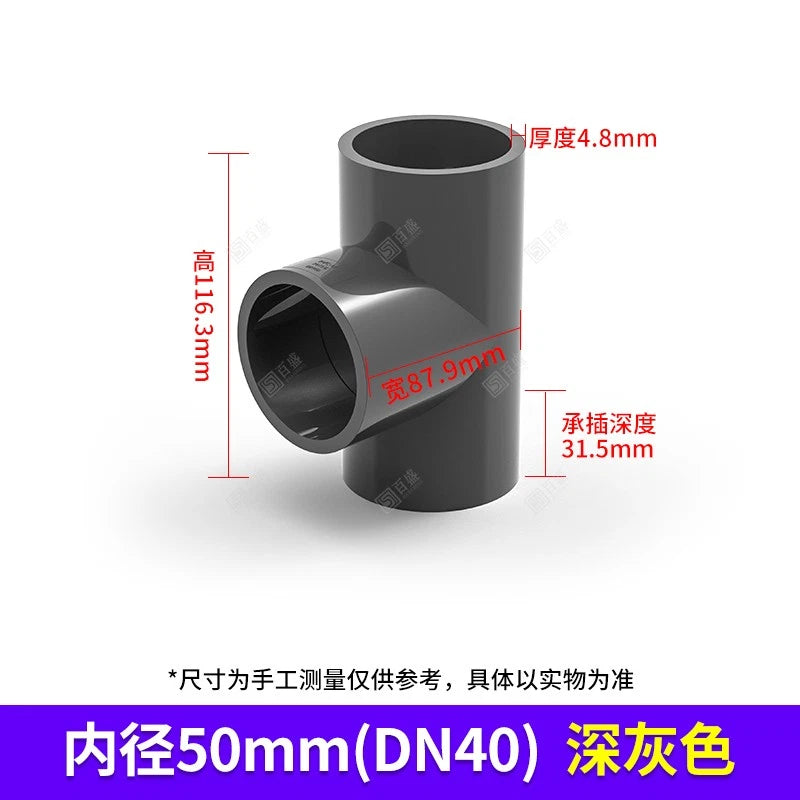 PVC Plumbing Fittings 45° Elbow-Straight-Tee Pipe Connector Solvent Weld