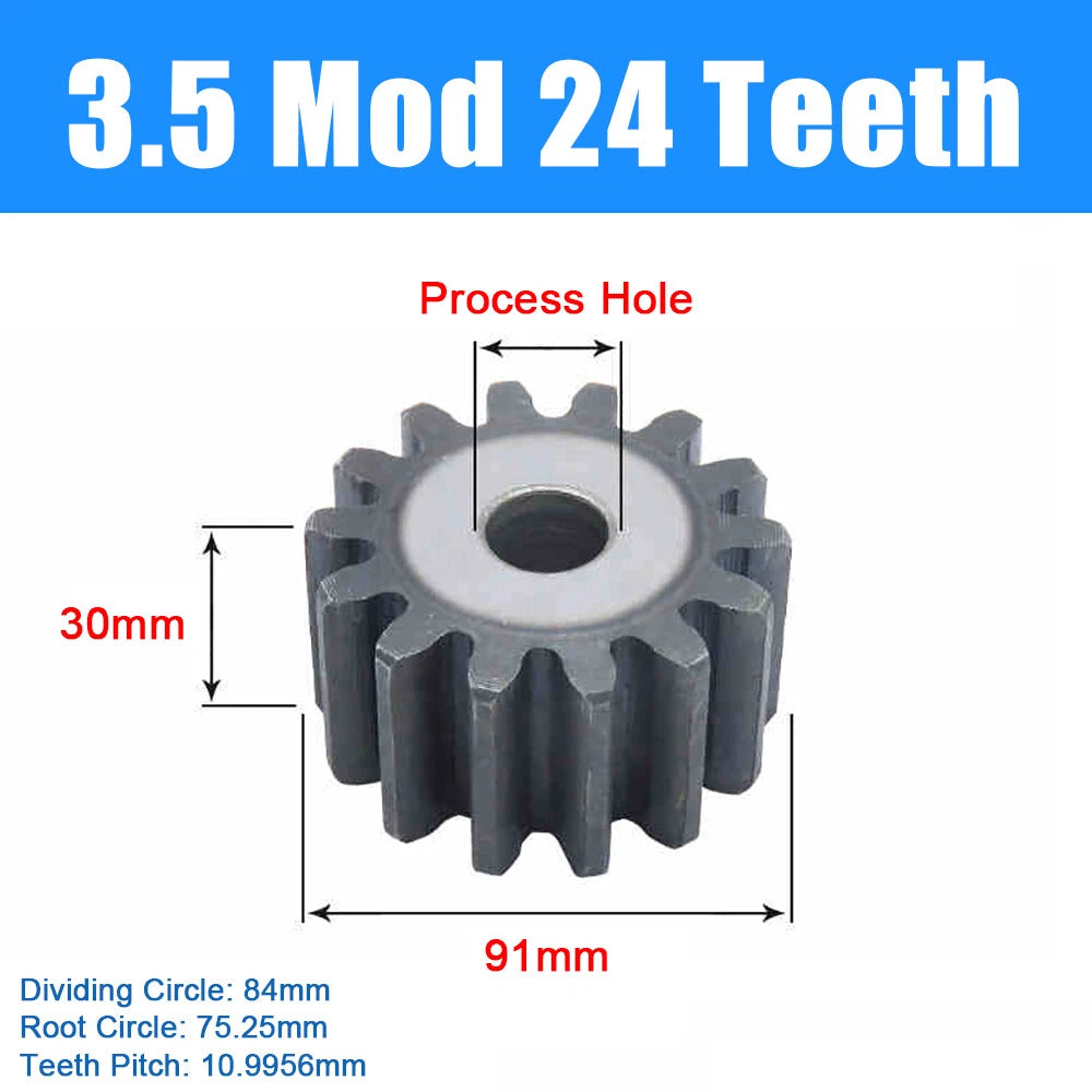 2M/2.5M/3M/4M/5M 10-96T Spur Gear Transmission Motor Gears (Harden by Quenching)