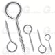 120Pcs Screw Eyes Nickel Plated Metal Eye Shape Screw Self Tapping Screws #2~#14