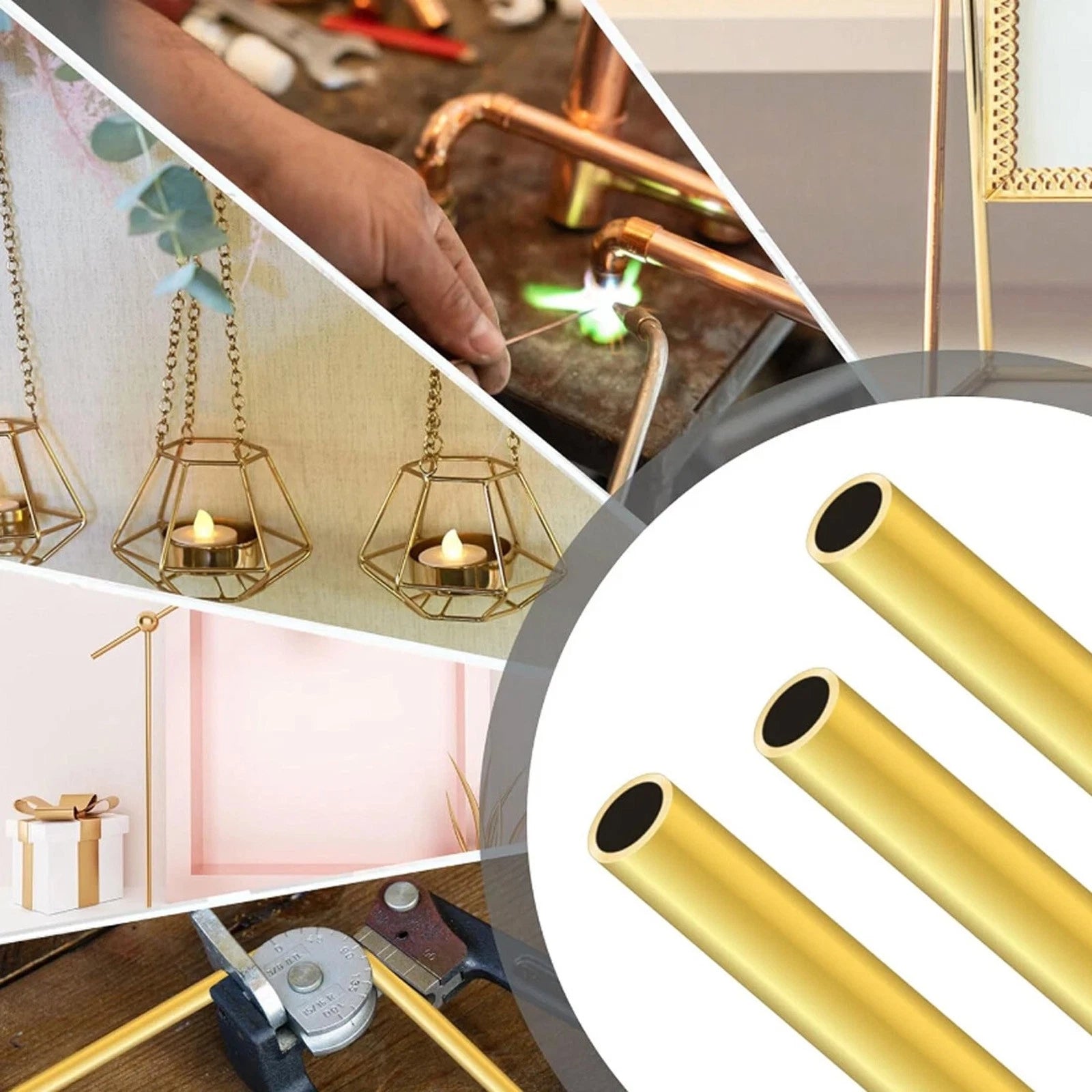 Brass Round Tube 300mm — Select O.D. 0.8mm to 25mm | DIY & Hobby Pipe