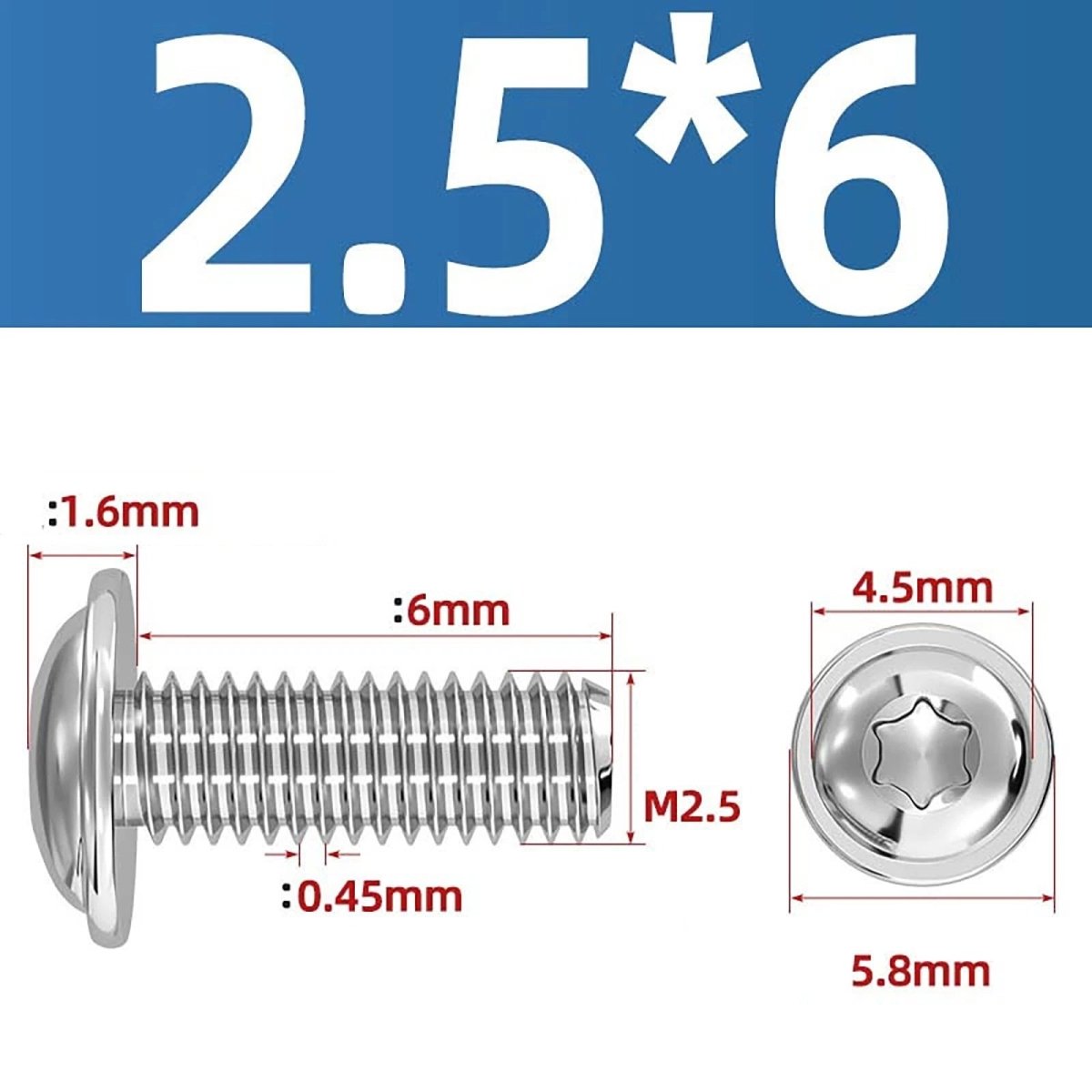 Torx Flanged Button Head Screws — 18 - 8 Stainless Steel, ISO 7380 - 2, M2 to M8 - HomeDIYer