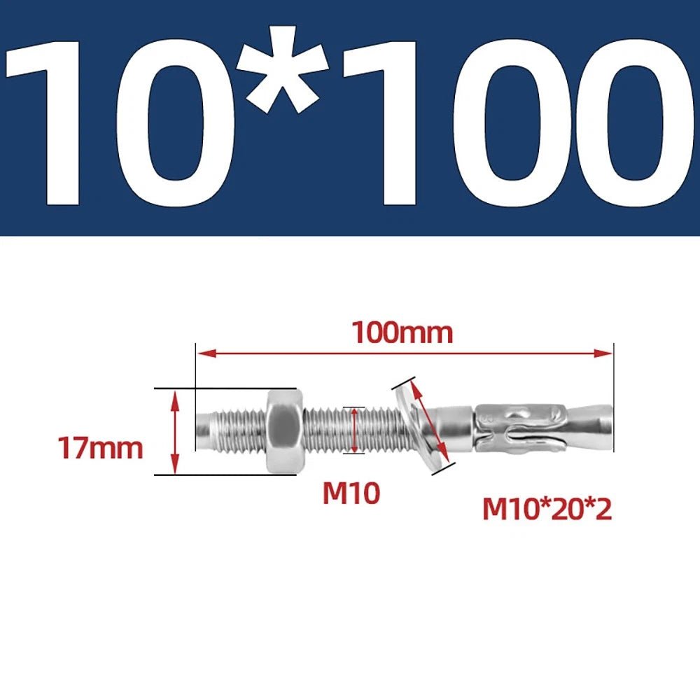 316 Stainless Steel Through Bolts – Wall Expansion Anchor Bolts M6–M16 - HomeDIYer