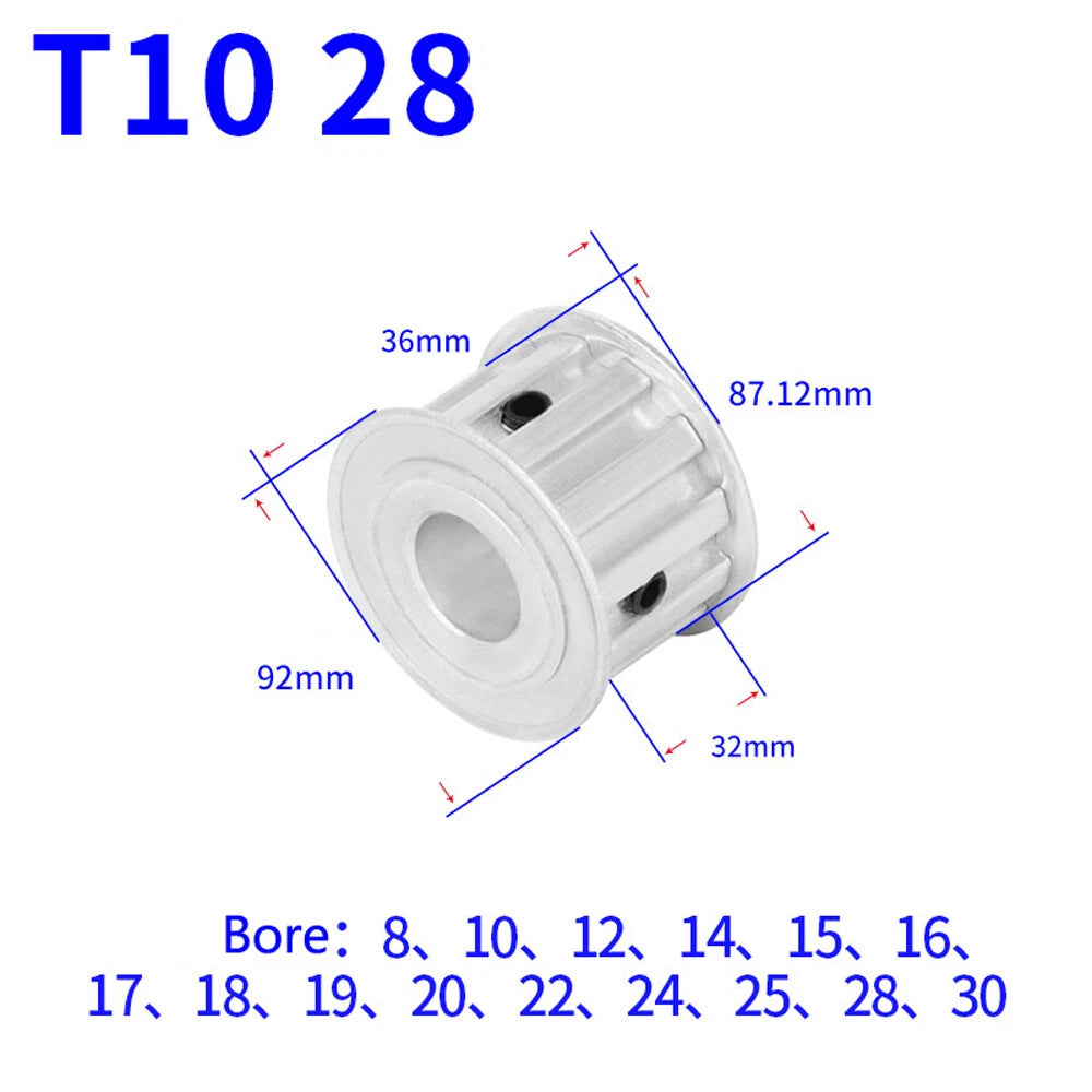 T10 12-40T Timing Belt Pulley CNC Drive Pitch 10mm AF-type With Keyway Wide 32mm