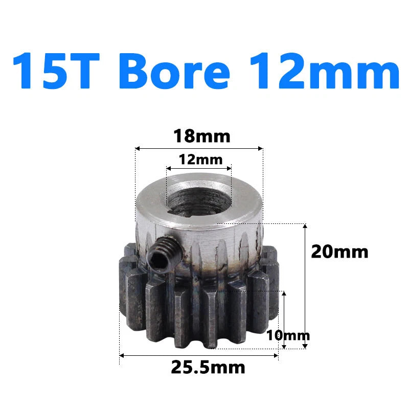 1.5 Module Spur Gear Bore 6/8/10/12/15mm Teeth 10-60 Pinion Pitch 4.71mm