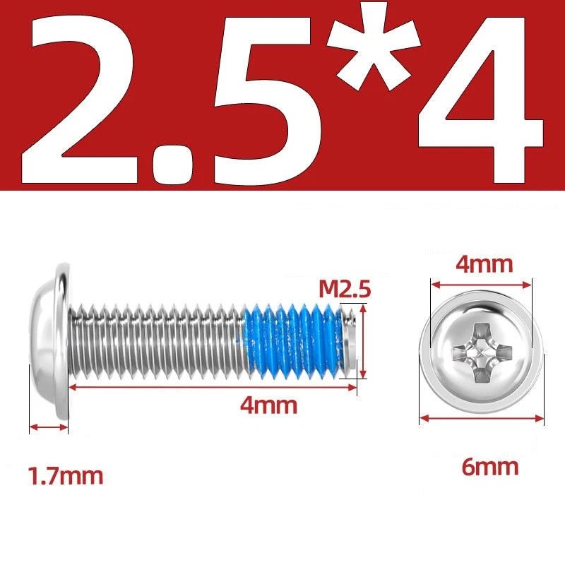 A2 Stainless Steel Phillips Flanged Button Head Machine Screws — M2 to M6, Built - In Washer Face - HomeDIYer