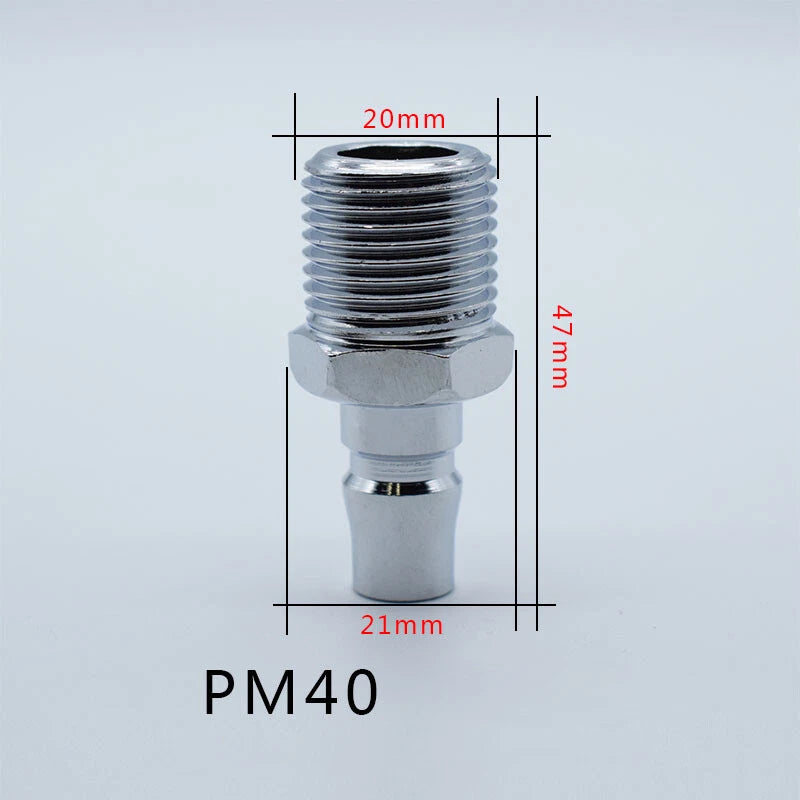 Iron Chrome Plated C-Type Quick Connector Quick Disconnect Air Hose Fitting